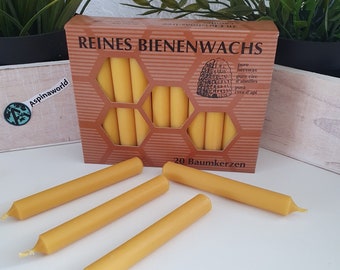 20 tree candles 100% beeswax Christmas tree candles