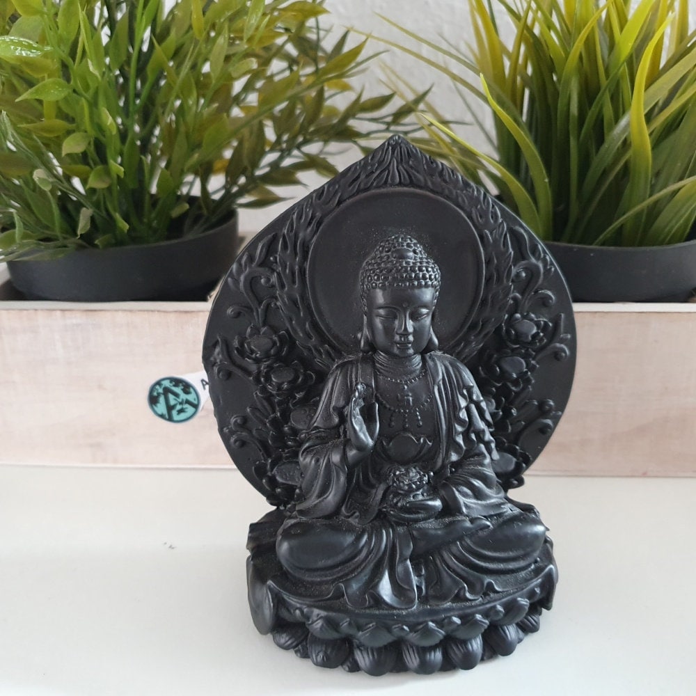 14 sitzt Lotusthron auf Buddha Figuren cm