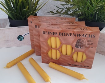 60 tree candles 100% beeswax Christmas tree candles