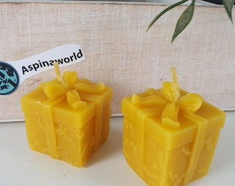 Beeswax Candle Gift Set of 2, 3.5 cm – Candles made from 100% beeswax