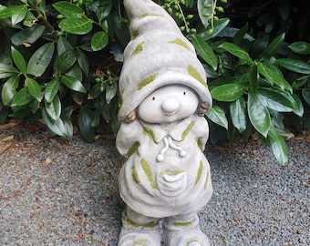 Figurine de jardin fille nain de jardin avec bonnet pointu 47 cm