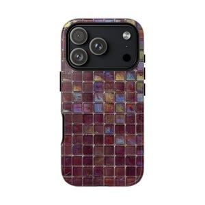 Funda para iPhone con diseño de amatista y azulejos del tesoro