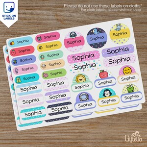 120 X Funky Just Stick Name Labels. Stick on Clothing Labels ...