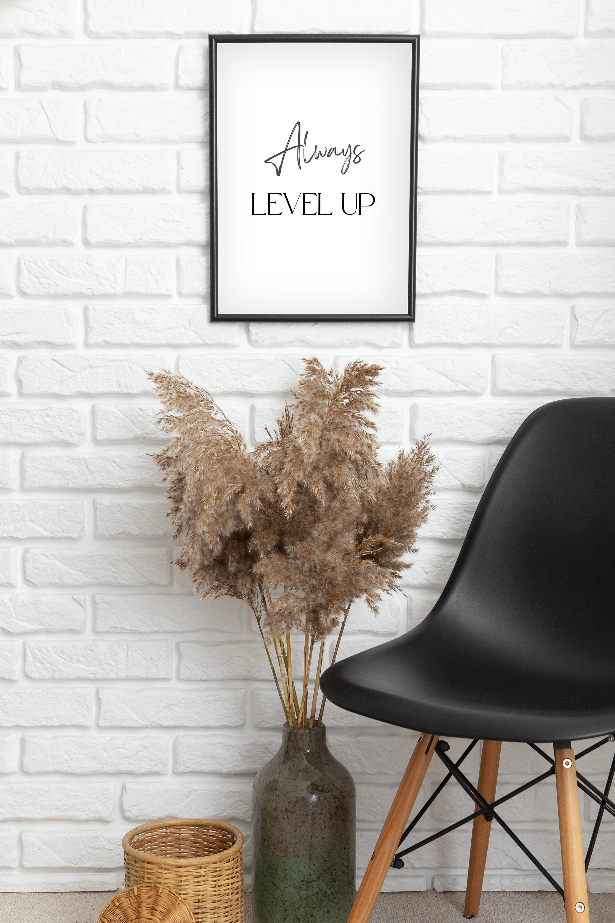 Level Up - Affiche Minimaliste