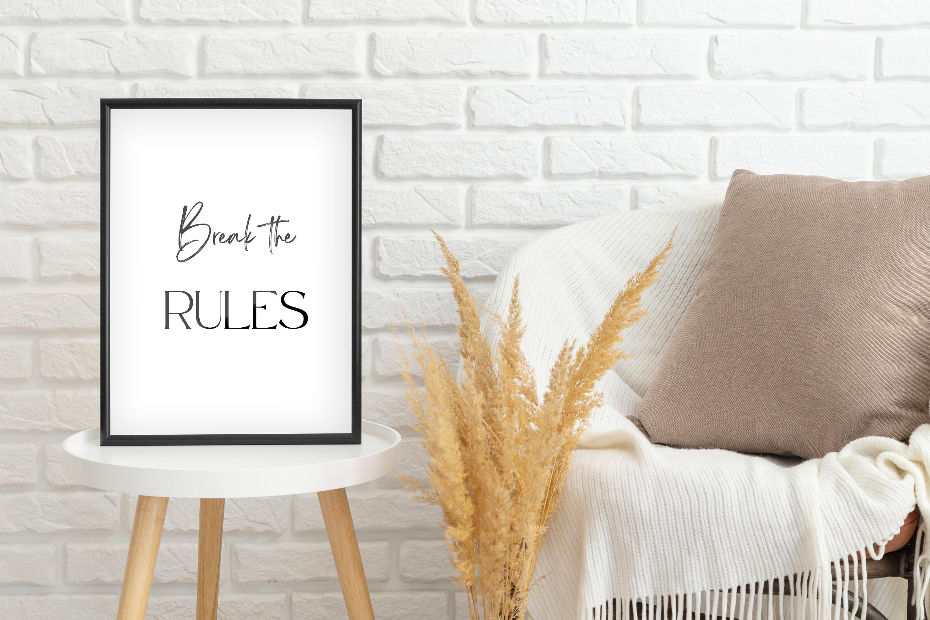 Break The Rules - Affiche Minimaliste