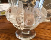 Lalique France Crystal Sparrow Vase