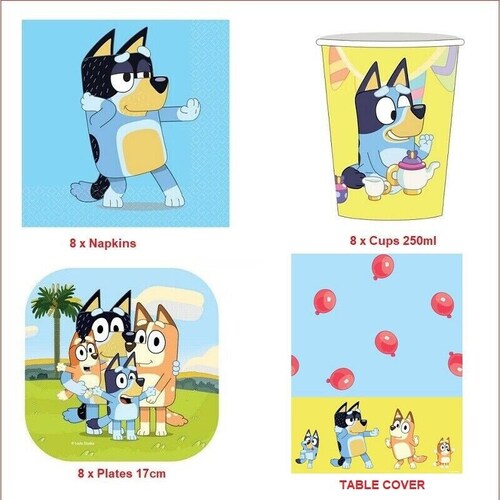 Bluey Theme Table Kids Birthday Decoration Party Pack Supplies Etsy UK