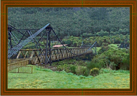 鉄橋 - クロスステッチチャート - Etsy 日本