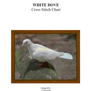 WHITE DOVE - cross stitch chart