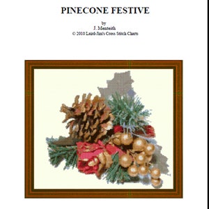 PINECONE FESTIVE Cross Stitch Chart