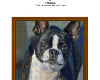 Boston Terrier- Cross Stitch Chart