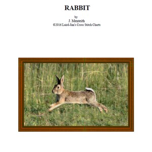 RABBIT - cross stitch chart
