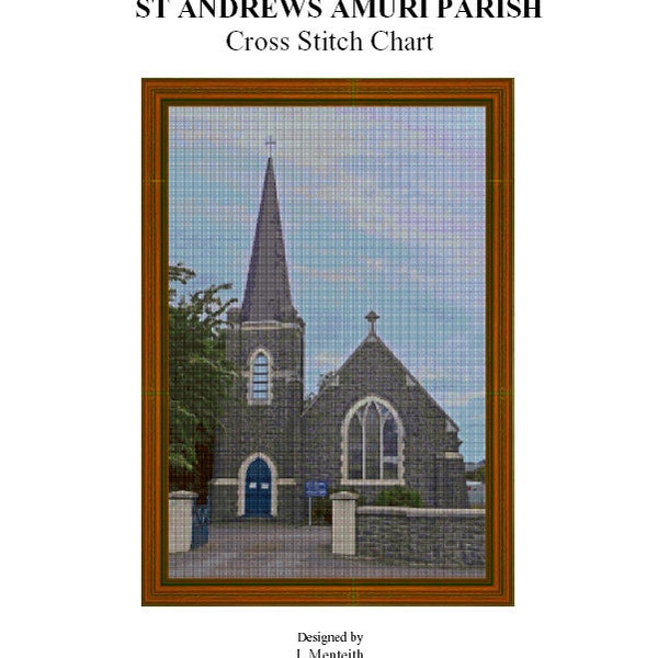 ST ANDREWS Amuri Parish CHURCH - cross stitch chart