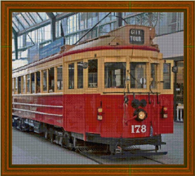 CHRISTCHURCH TRAM Cross Stitch Chart Etsy