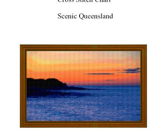 SUNSET BAGARA - cross stitch chart
