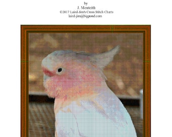 PINK COCKATOO - cross stitch chart