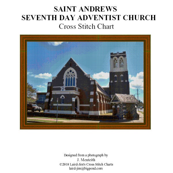 ST ANDREWS Seventh Day Adventist Church - cross stitch chart