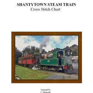 TREM A VAPOR SHANTYTOWN - Quadro em ponto cruz