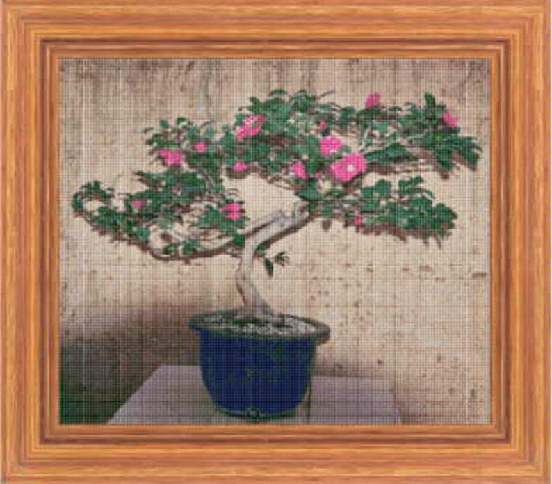 BONSAI CAMELIA Kreuzstichvorlage Bild 2