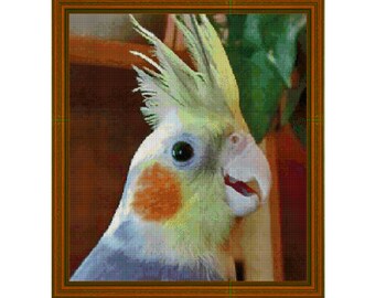 COCKATIEL - cross stitch chart