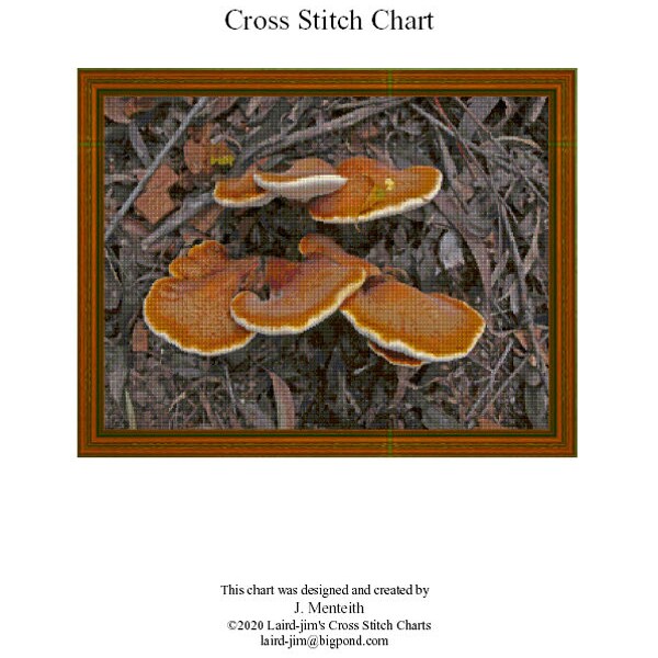 PLATE FUNGI - Cross Stitch Chart