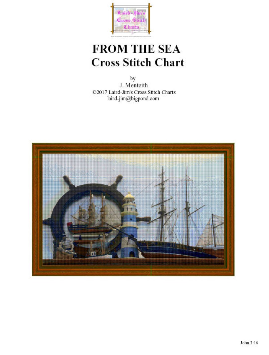 FROM THE SEA - Cross Stitch Chart - Etsy