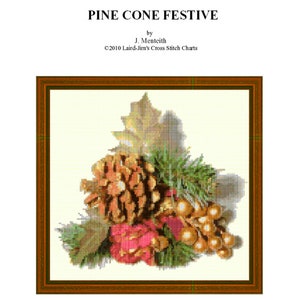 PINE CONE FESTIVE Cross Stitch Chart