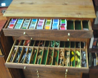Do It Yourself Plans to build your own 18 Drawer Floss/ Craft Box