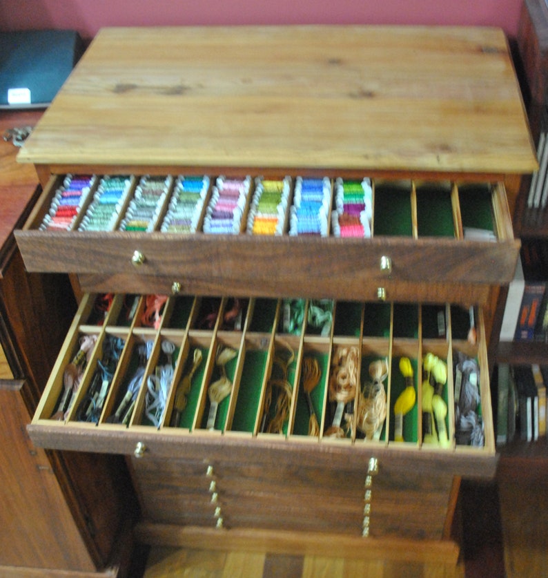 Do It Yourself Plans to Build Your Own 18 Drawer Floss/ Craft Box Etsy