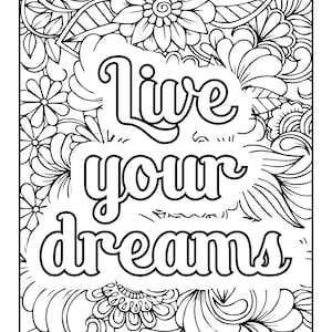 260 Coloring Pages Full of Inspirational Quotes Ready to be Colored In!