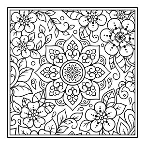 110 Adult Coloring Pages- Flowers, Mandalas, Butterflies, and More!