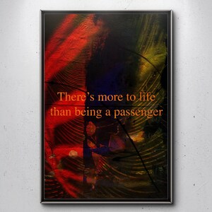 There&#39;s More To Life Than Being A Passenger, Inspirational Text Art, Printable Wall Art, Positive Quote, Digital Print Download, Home Office