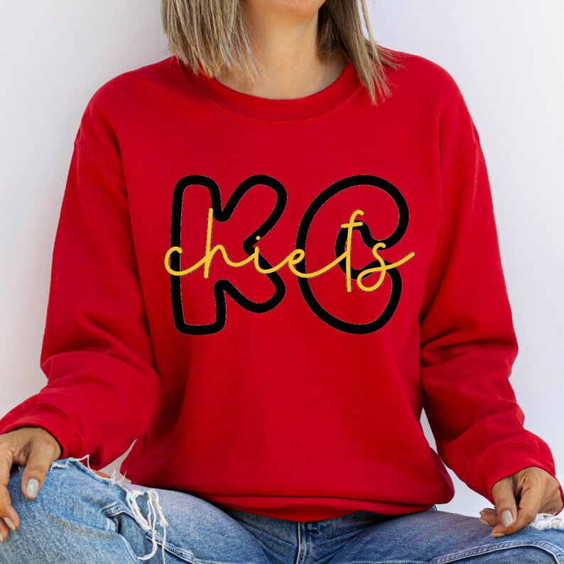 KC Chiefs Sweatshirt, Kansas City Football, Chiefs Crewneck, Chiefs Jumper, Gift for Her - Etsy