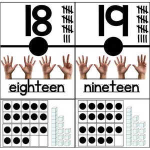 Mint Number Line, Math Way Counting, Tallies, Ten Frames, Number Wall Cards 0-20