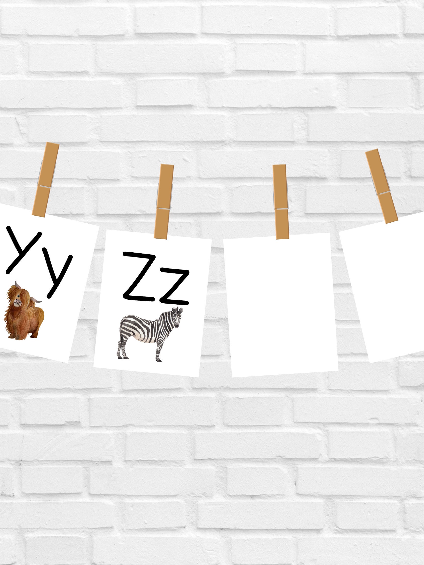 Alphabet Printable Alphabet Wall Cards - Etsy