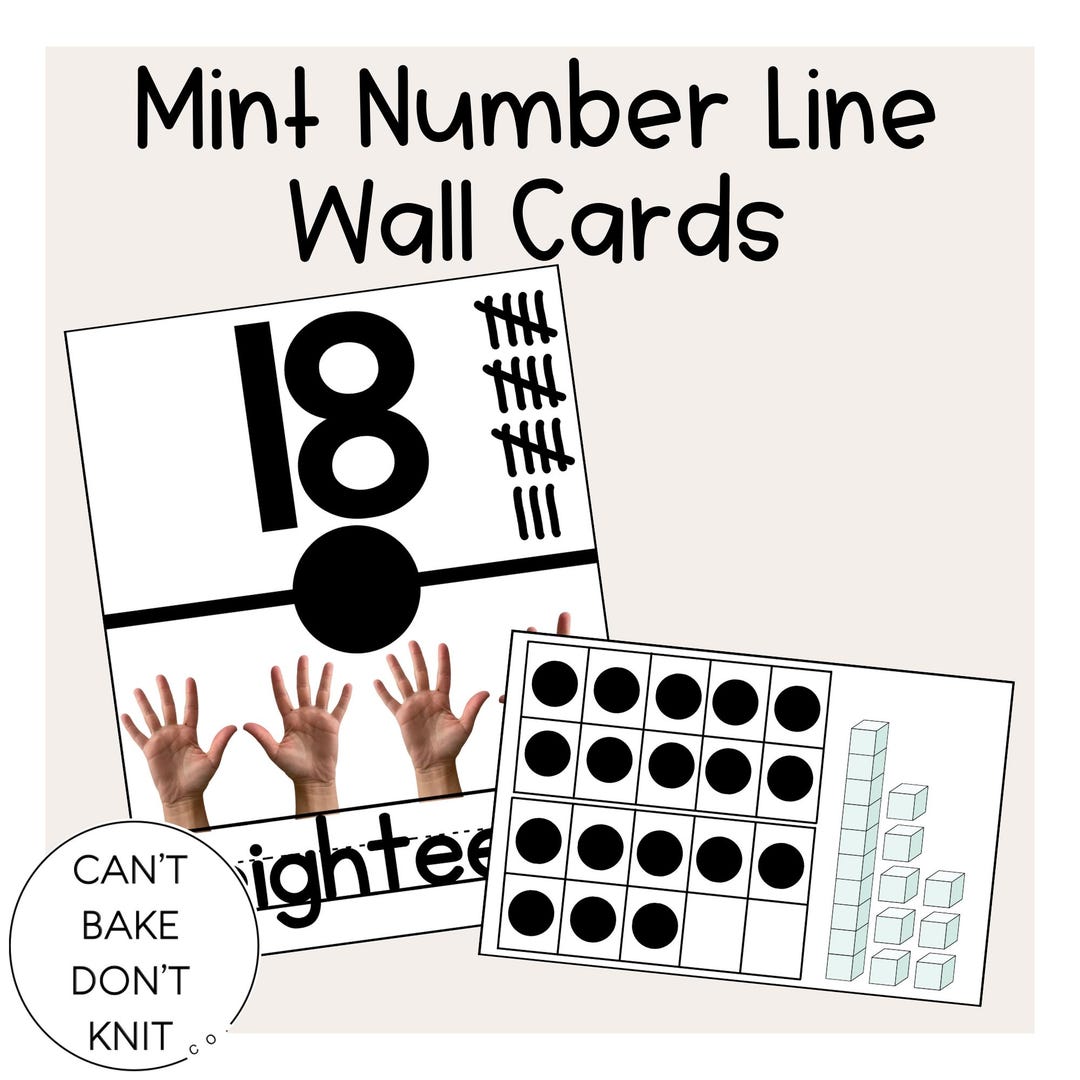 Mint Number Line, Math Way Counting, Tallies, Ten Frames, Number Wall ...