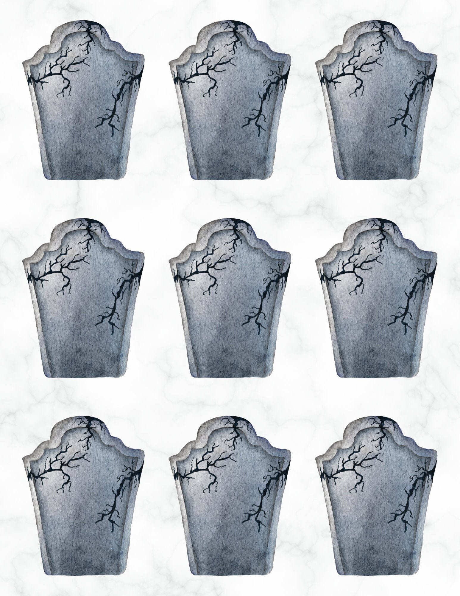 Gravestone Cupcake Toppers + Gravestone Cake Toppers, RIP, Halloween, 30th Birthday, 50th Birthday