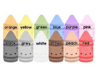 Crayon Color Name Wall Cards