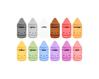 Crayon Color Name Wall Cards