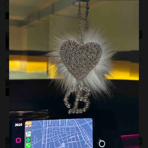 Car accessories heart letter and white black red pink black ball