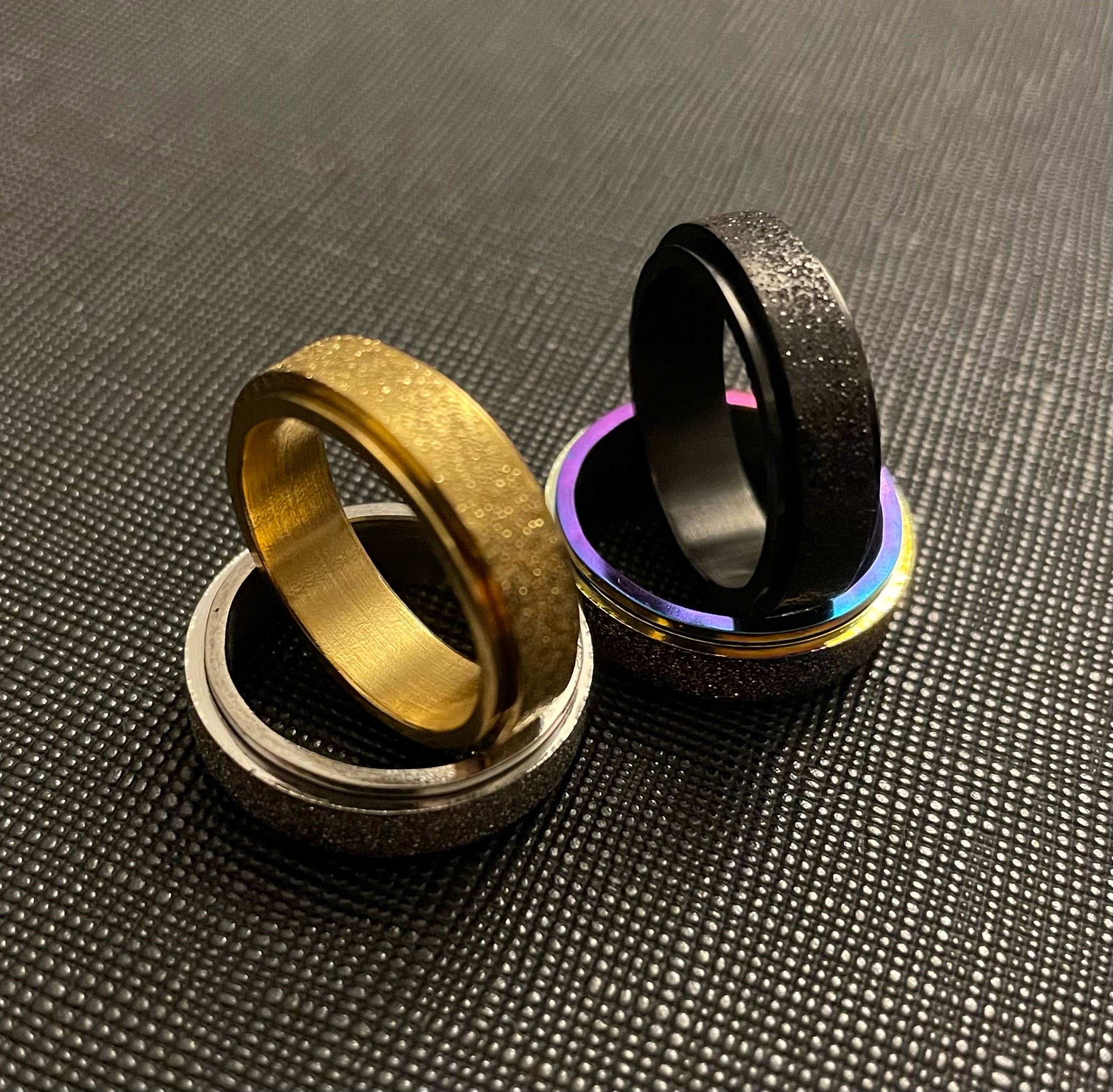 Anti Anxiety Spinner Ring, Glitter Ring, Meditation Ring, Worry Ring