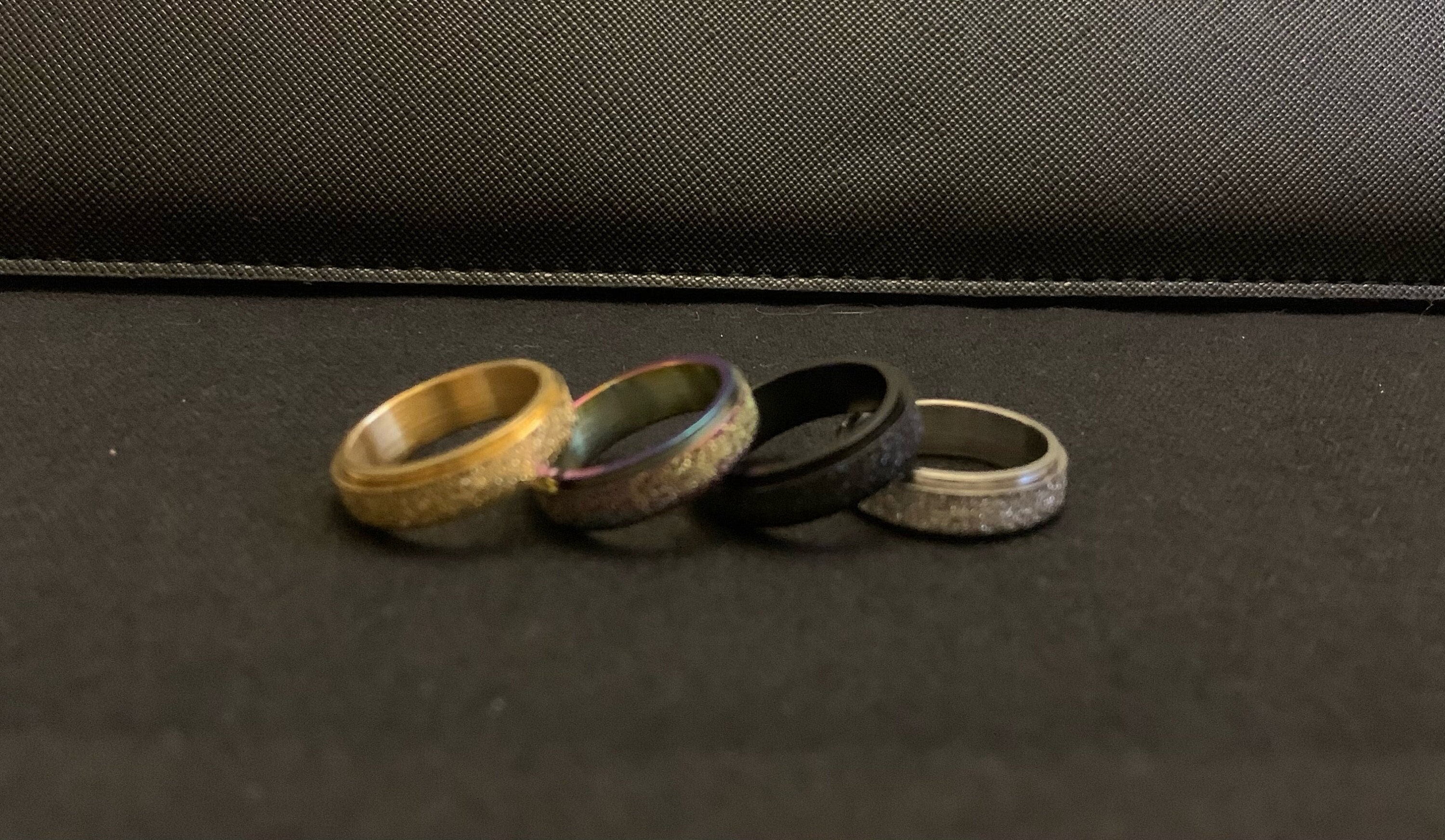 Anti Anxiety Spinner Ring, Glitter Ring, Meditation Ring, Worry Ring