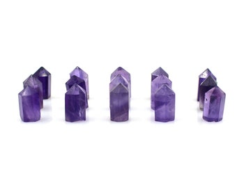 Natural Amethyst Pencil Pointer Gemstone Bullet Shape Mini Crystal Points Tower Wholesale Lot Amethyst Jewelry Making Healing Stone Supply