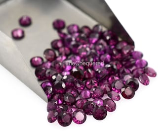 Natural Rhodolite Small Calibrated Faceted Round Shape 5 and 6mm Tiny High Quality Cut Gemstone Wholesale Bulk Lot Supply for Jewelry Making