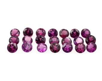 Natural Rhodolite Small Calibrated Faceted Round Shape 2-4mm Tiny High Quality Cut Gemstone Wholesale Bulk Lot Supply for Jewelry Making