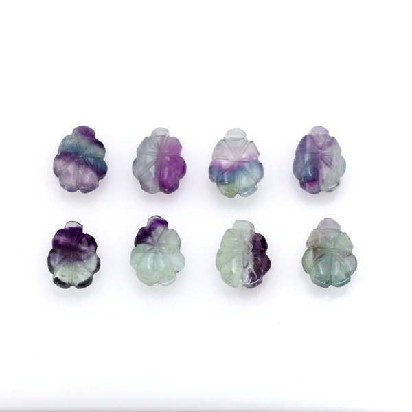 Rainbow Fluorite Gemstone 6X10X14 mm Pear Shape Carving Loose Gemstone Multi Color Fluorite Drill Beads Hand Carved Stone DIY Jewelry Making