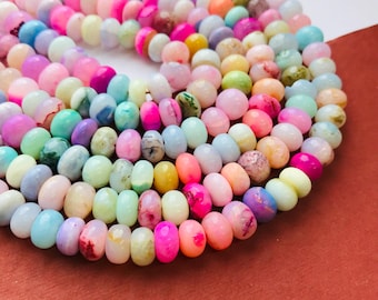 Opal Rondellpärlor Slät, slätt pärlhalsband och justerbart armband Gör-det-själv-smycken Grossist Opalpärlor