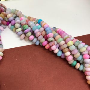 Multi Opal Rondelle Pärlor Bulksträngar Leverans, Färgglada Ädelstenspärlor (7-10 mm) bild 10