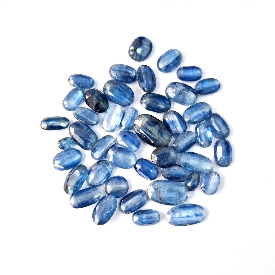Natural Blue Kyanite Oval Shape Brilliant Cut Faceted Loose Gemstone ...