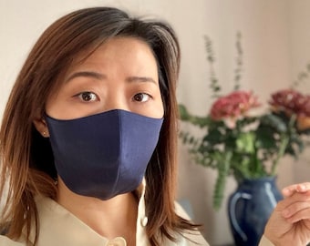 ORIGNEE® silk mask, mouth-nose covering, mask, face mask, silk satin with filter and hygiene bag, washable, 100% mulberry silk